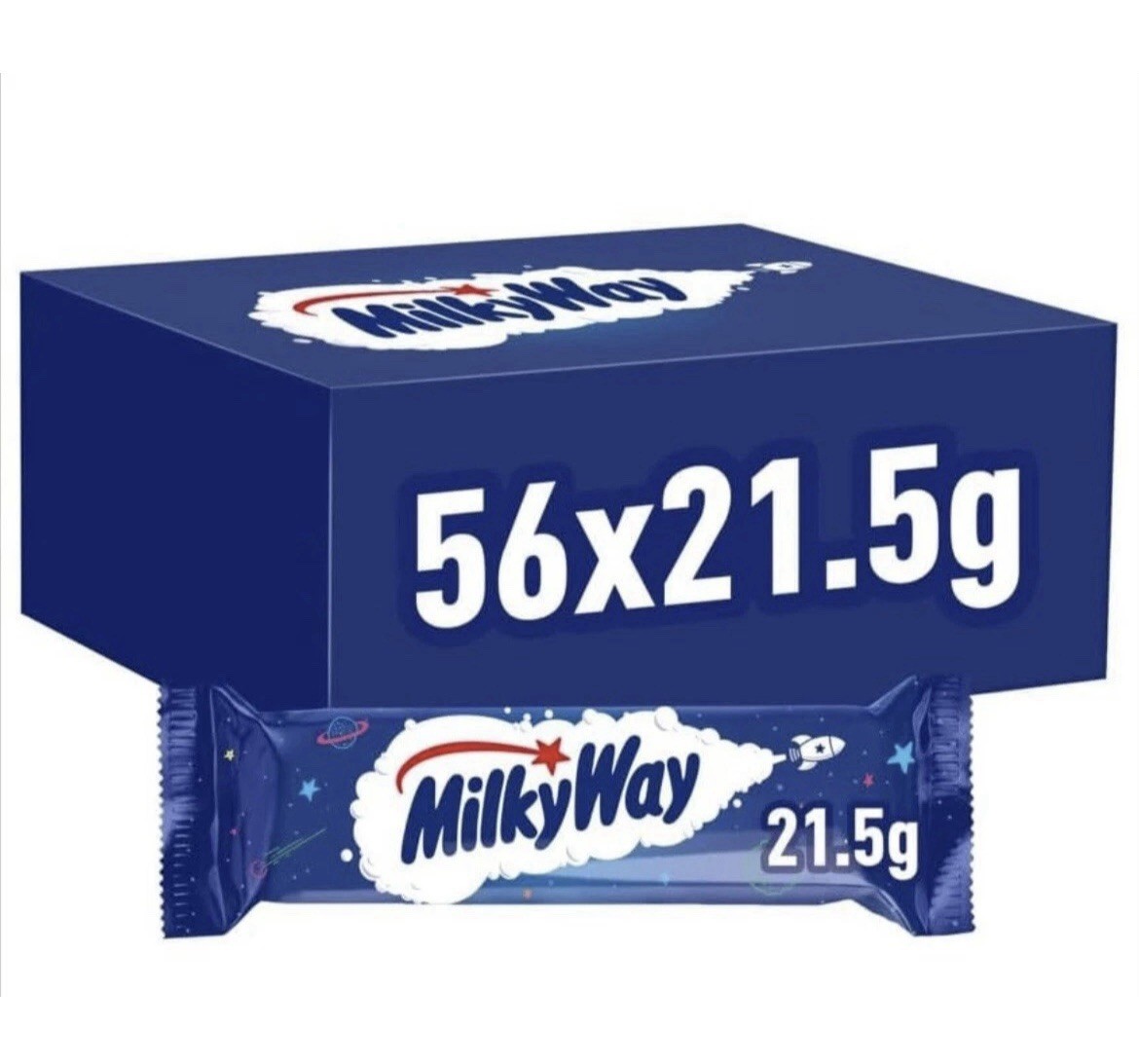 Milky Way Chocolate Bars 56 x 21.5g Full Box Free Delivery