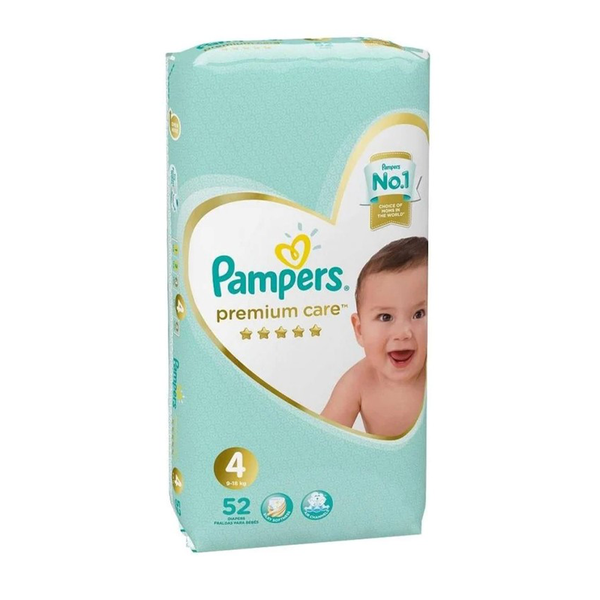 Pampers Diapers Premium Care Large | Size 4 | 52 Pcs