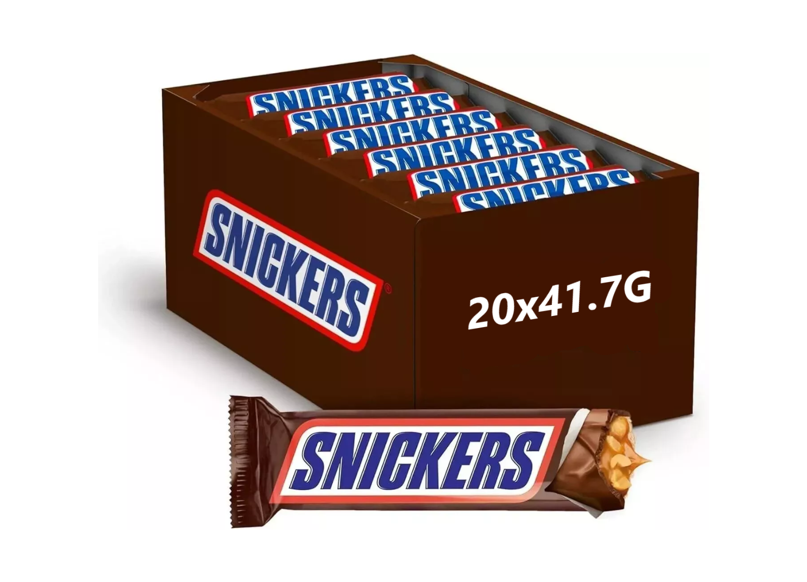 SNICKERS Chocolate BAR 20 x 41.7g Full Box - Fresh Stock